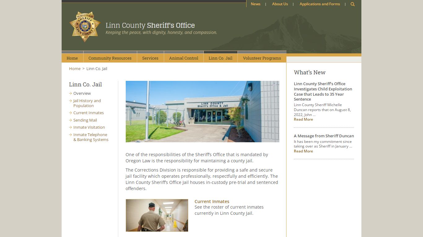 Jail Overview - Linn County Sheriff's Office