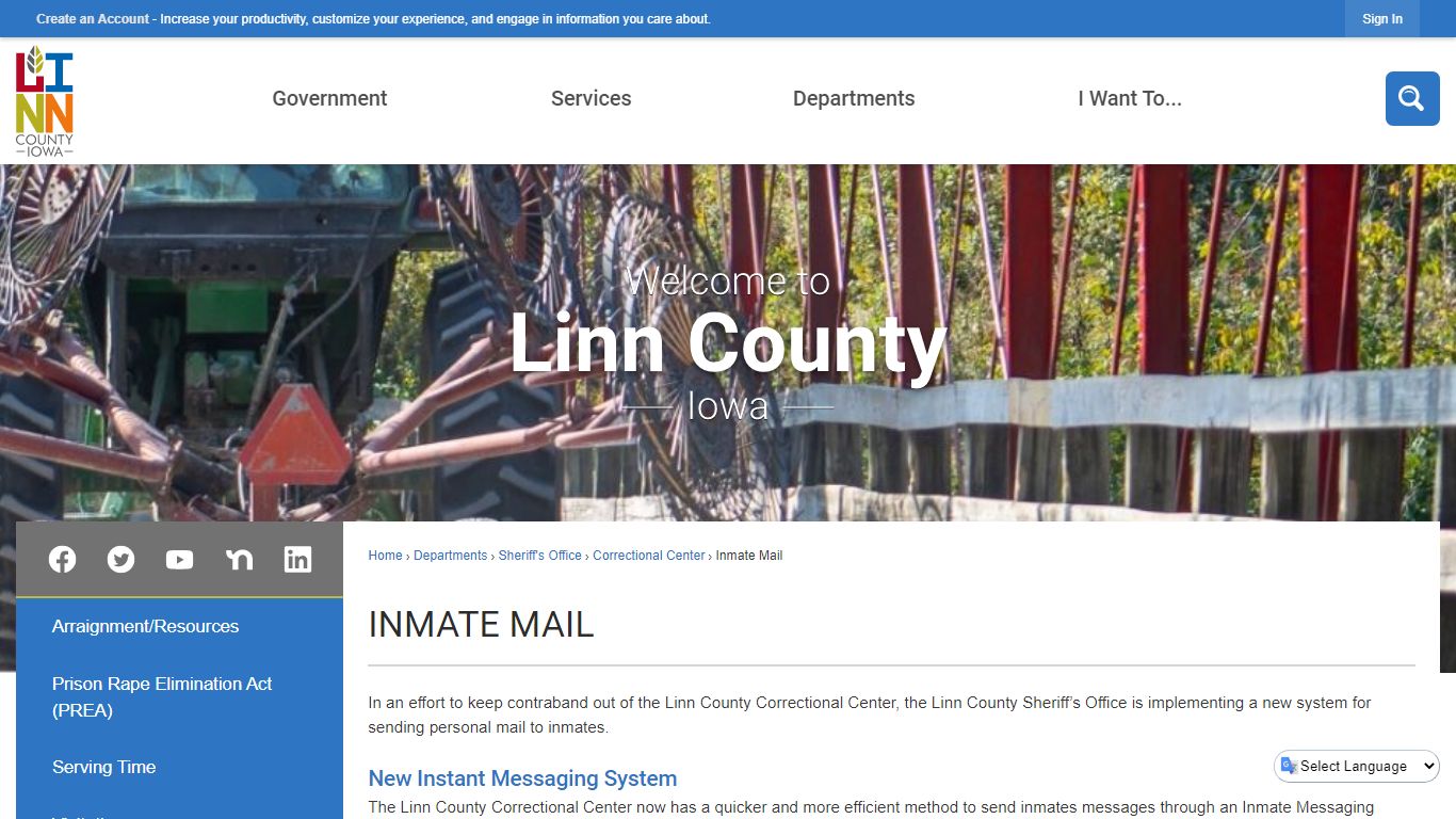 Inmate Mail | Linn County, IA - Official Website